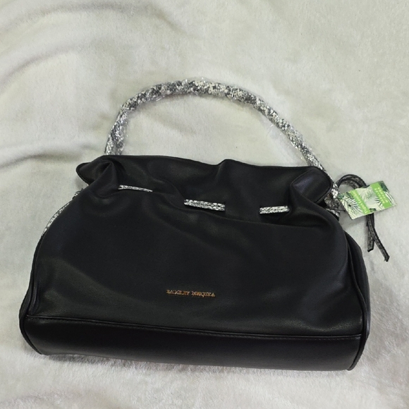 Badgley Mischka Handbags - Badgley Mischka Black Shoulder Bag Snake 🐍 print Strap  Crossbody